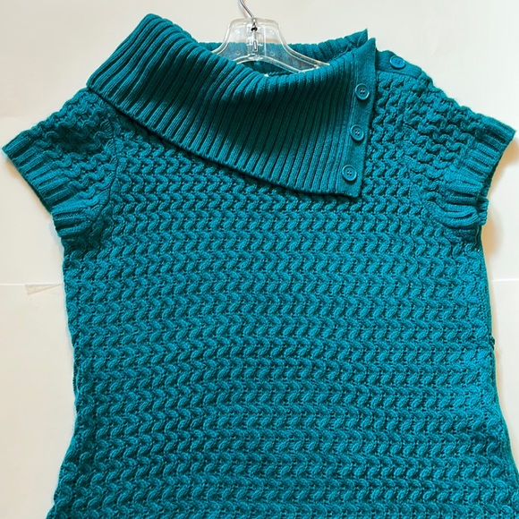 No Boundaries, green short sleeve, cowl neck, knit tunic sweater, XL - Picture 1 of 3